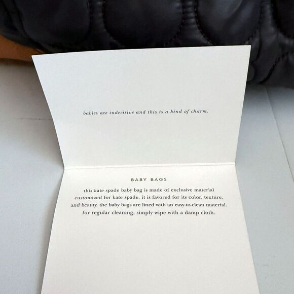 Kate Spade Black and Tan Quilted Baby Diaper Bag - Picture 5 of 13